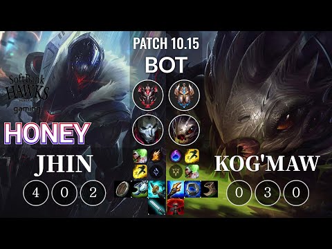 SHG Honey Jhin vs Kog'Maw Bot - KR Patch 10.15