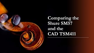 Video thumbnail for Comparing the CAD TSM411 to the Shure SM57 by Chris Benton