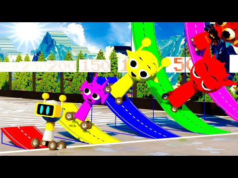 Which Ramp gives LONGEST JUMP for SPRUNKI Cars in Teardown?