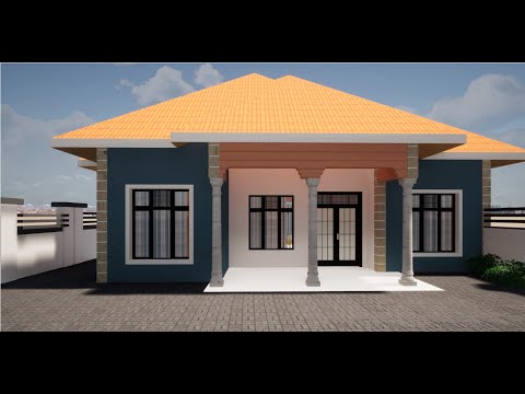 Five bedrooms complete project, ArchiCAD tutorial