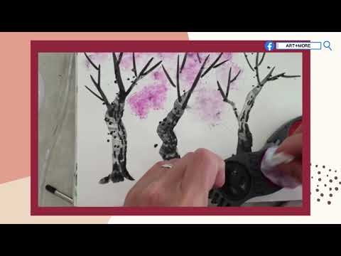 【美術課程】適合兒童的櫻花林水彩繪畫技巧 Art skill for cherry blossom forest