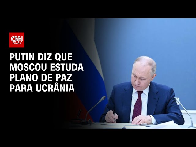 Putin diz que Moscou estuda plano de paz para Ucrânia | CNN NOVO DIA