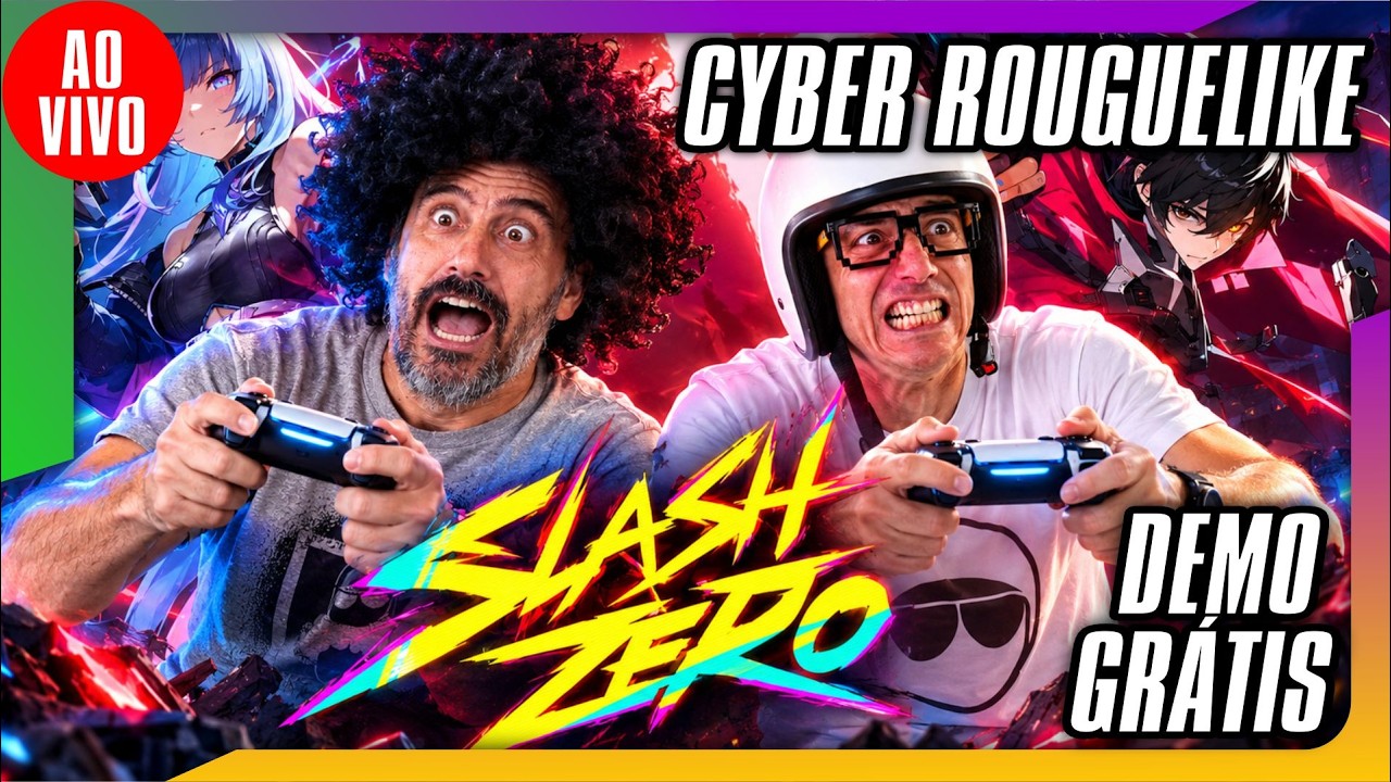 🎮🚨AO VIVO -  SLASHZERO — CYBER ROUGUELIKE COM DEMO GRÁTIS ATÉ DIA 23! #SLASHZERO