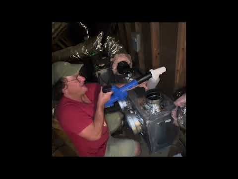 HVAC duct treatment with biocide