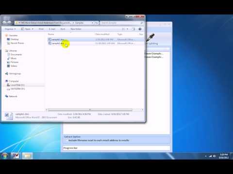 MS Word Extract Email Addresses From Documents Software