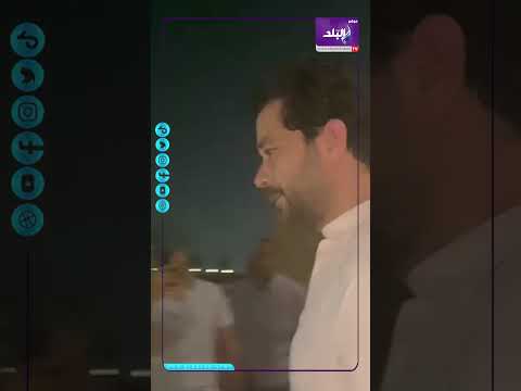 محمد عادل امام وشريف سلامة وكريم فهمي فى عزاء والدة دينا الشربيني