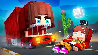 Download lagu JJ vs Cursed GIRL Truck - Maizen Minecraft Animation mp3
