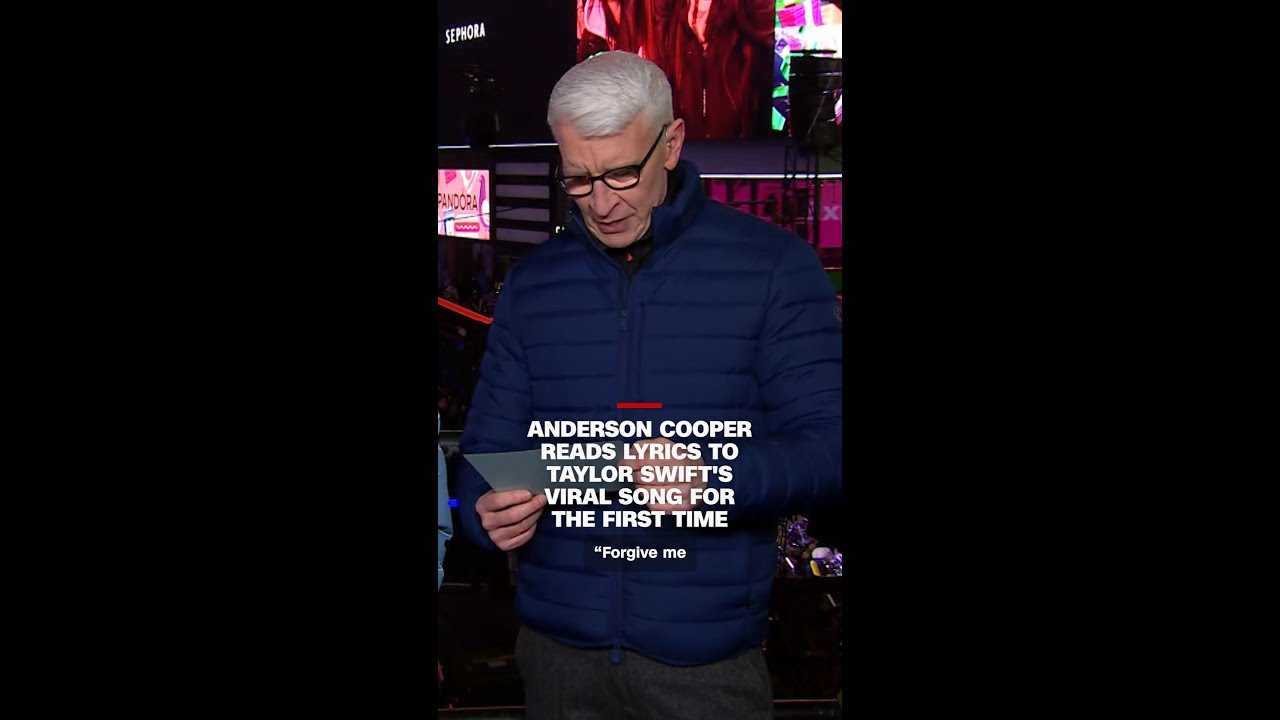 Anderson Cooper reads lyrics to Taylor Swift&rsquo;s viral song for the first time - YouTube