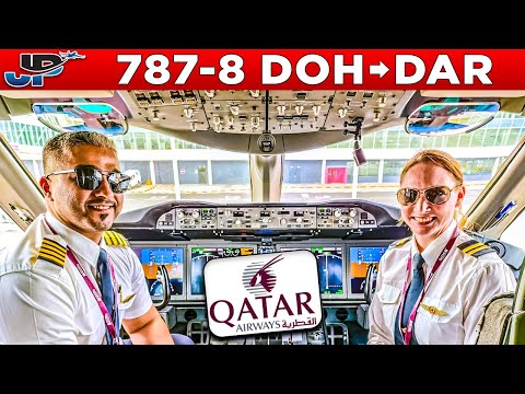 Qatar Airways Boeing 787 Cockpit Doha🇶🇦 to Dar Es Salaam🇹🇿
