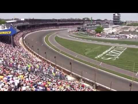 2015 Indy 500 start & crash aftermath lap one from turn one/short chute