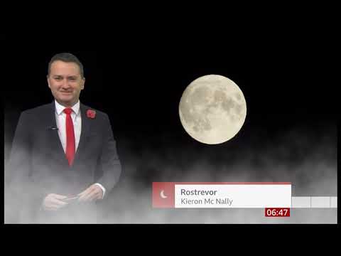 Blue Moon on Halloween and a presenter disappears (fun stuff) (UK) - BBC - 31 October 2020