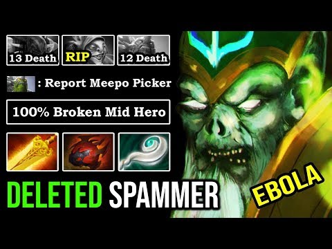 EVEN MEEPO SPAMMER CAN'T ESCAPE First Item Radiance Necrophos MID Crazy AOE Burning 100% Broken Hero