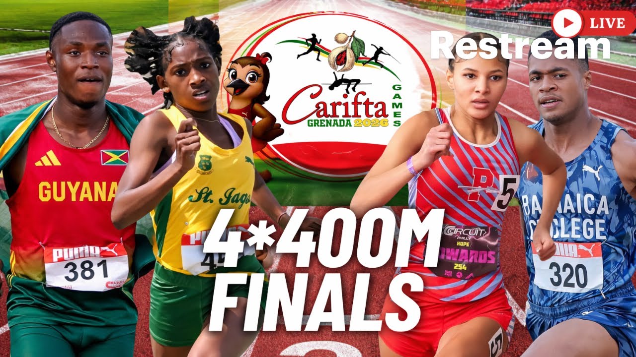 4*400M FINALS LIVE CARIFTA GAMES| Day 3 Afternoon Session Watchalong