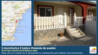 preview picture of video '3 dormitorios 2 baños Vivienda de pueblo se Vende en Dona Pepa, Alicante (Costa Blanca), Spain'