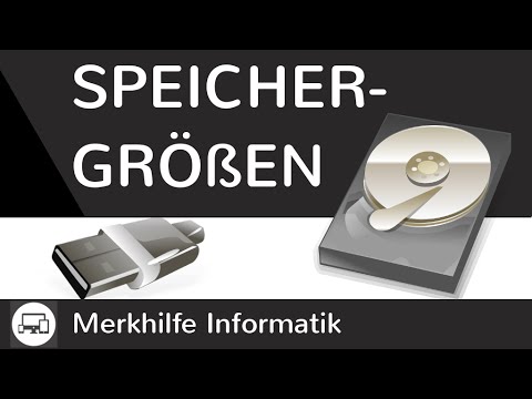 Speichergrößen - KByte, MByte, TByte in Byte umrechnen einfach erklärt #MerkShort