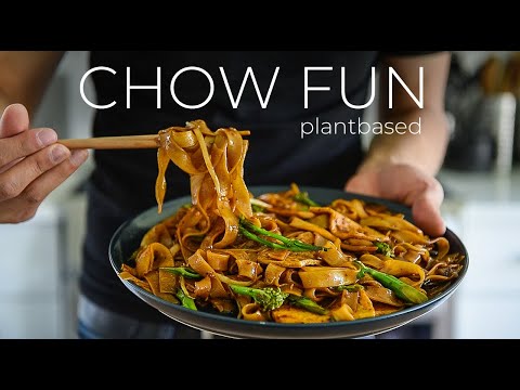 HAVE FUN chowing down this QUICK Chinese Veggie Chow Fun Recipe
