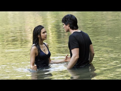 TVD 3x2 - Damon throws Elena in the water, she wants to find Stefan before the moon is full | HD
