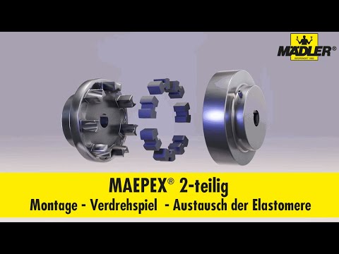 Elastische Kupplungen MAEPEX® 2-teilig – Montage – Verdrehspiel – Austausch der Elastomere