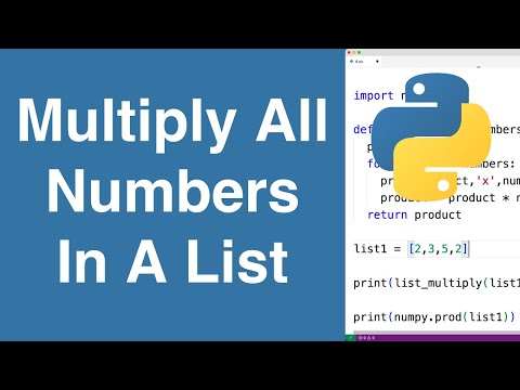 How To Multiply All Number In List In Python Python Tutorial