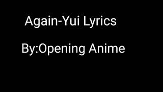 Again-Yui Lyrics