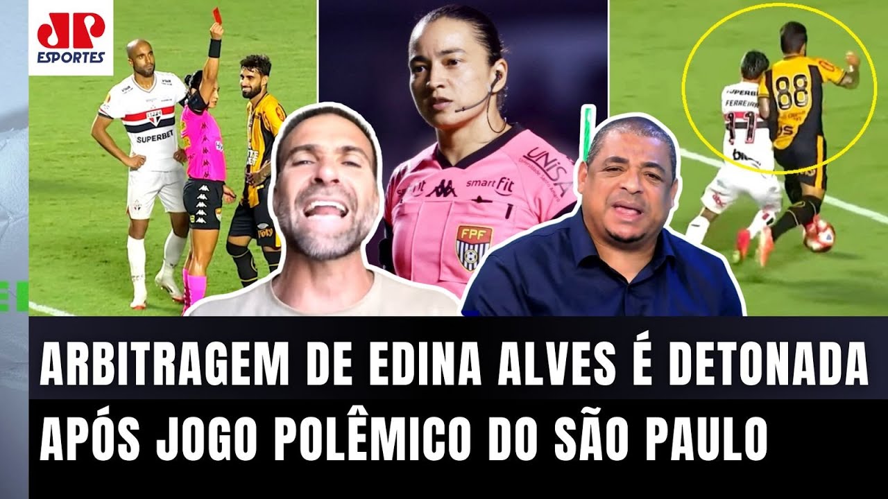 "NÃO É PORQUE ELA É MULHER!! Velho, a ARBITRAGEM DA EDINA tá HORRÍVEL e..." POLÊMICA no jogo do SPFC