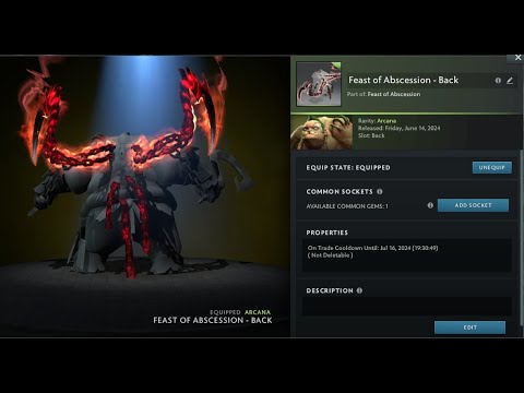 This is the Coolest Pudge Arcana Piece - (Feast of Abscession - Back)