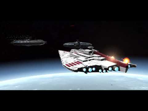 Mandator II vs 2 Lucrehulk battleships round 1/2 (FOTR Mod)