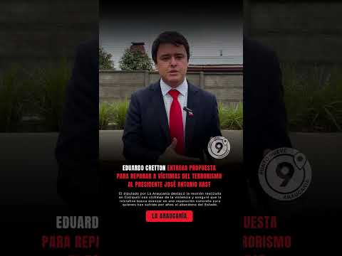 Cretton entrega propuesta de ley a favor de las victimas de terrorismo en la Araucanía a Kast