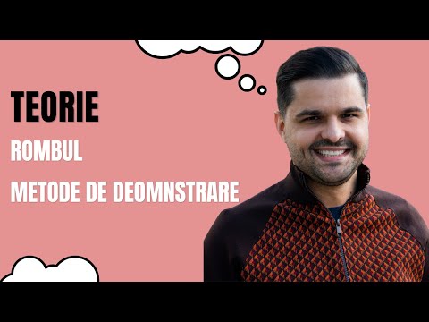 Teorie: Rombul. Metode de demonstrare. Cum se demonstrează că un patrulater este romb?