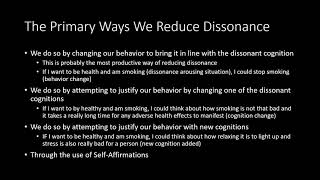 Lecture 5.1 - The Theory of Cognitive Dissonance