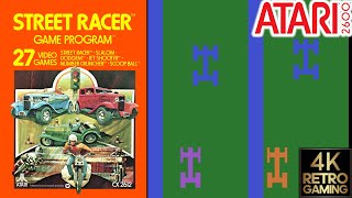 Street Racer atari 2600 4k Gameplay