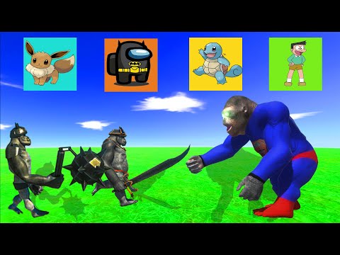 Dinosaur War - SpiderMan Goro the Giant fighting All Units - Animal Revolt Battle Simulator