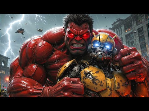 Red Hulk vs Transformer Bumblebee: Epic Showdown as Bumblebee Takes His Revenge!