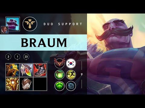 Braum Support vs Rakan - KR Grandmaster Patch 25.24