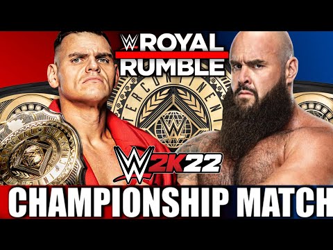 Braun Strowman vs Gunther for Intercontinental Championship | Royal Rumble | WWE 2K22