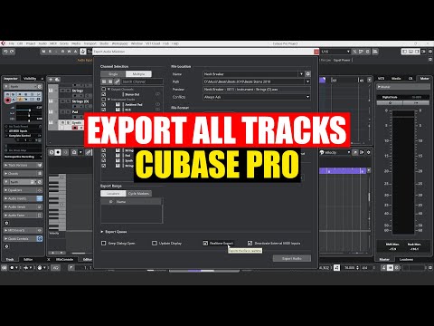 Cubase Export All Tracks Separately At the Same Time [ Batch Export Stems Tutorial ]