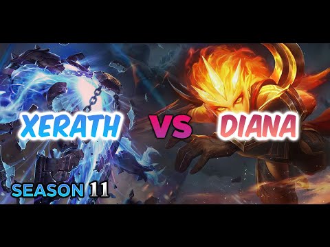 Xerath vs Diana You Can't Hurt Me! - League of Legends Season 11 Gameplay