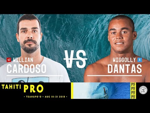 Willian Cardoso vs. Wiggolly Dantas - Round Two, Heat 3 - Tahiti Pro Teahupo'o 2018