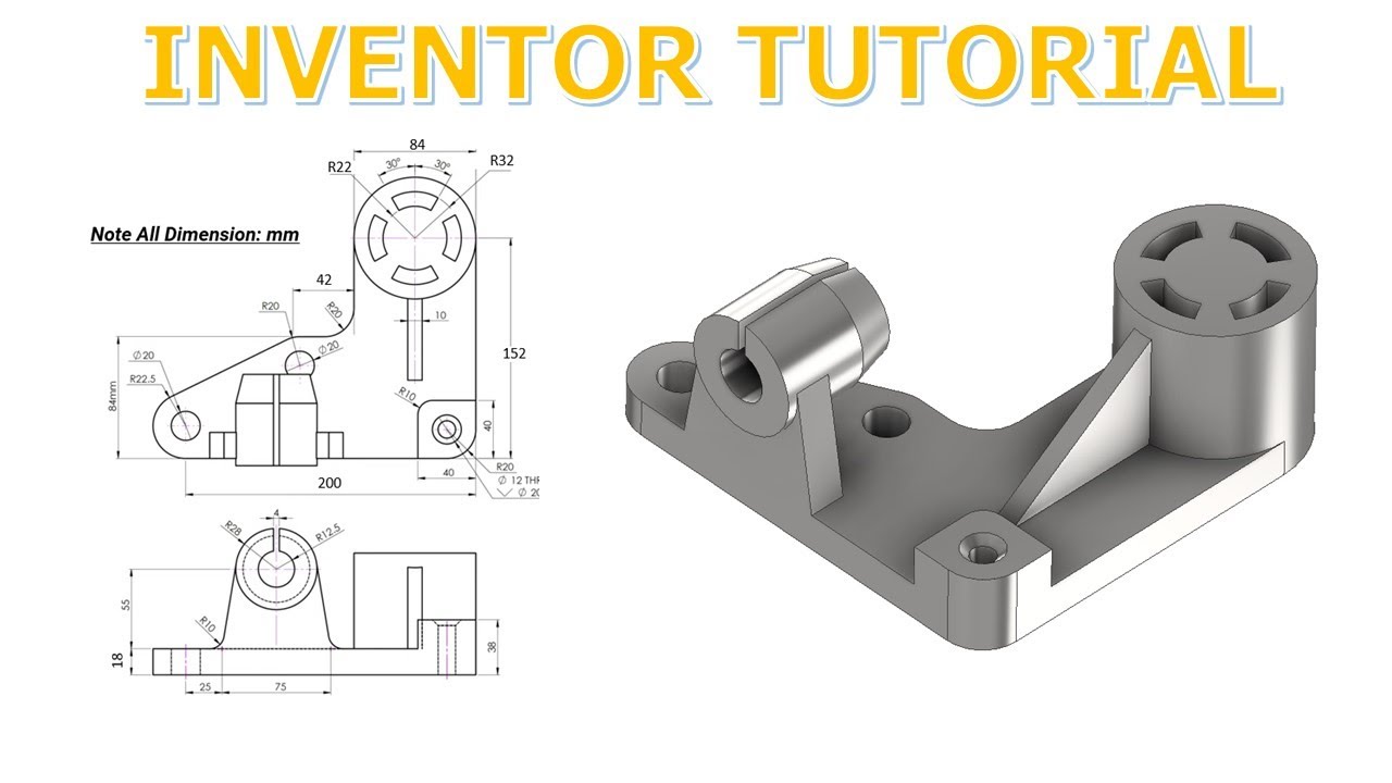 Inventor Tutorial #253 | 3D Model Basic Beginners