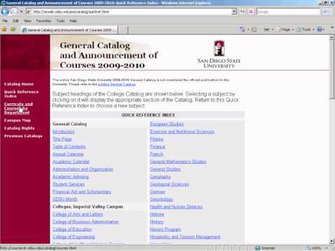 Sdsu Catalogue