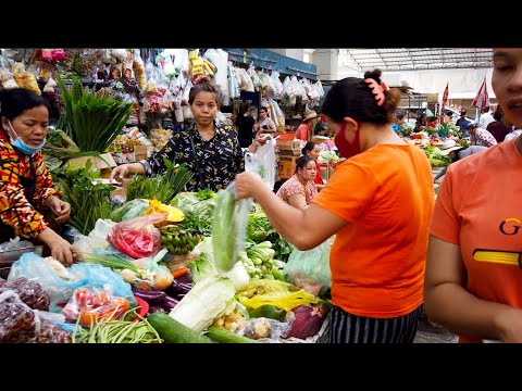 Asian Street Food - Fresh Foods For Sales In Phnom Penh Market