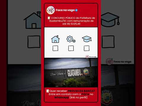 PROCESSO SELETIVO DA PREFEITURA DE GUATAMBU/SC: EDITAL PUBLICADO NO OESTE CATARINENSE!