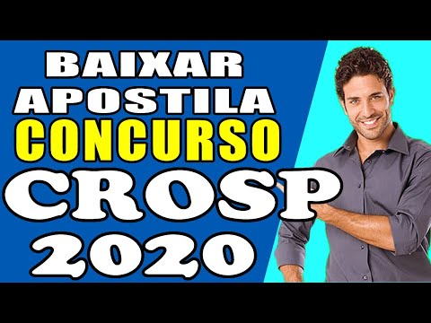 BAIXAR APOSTILA CONCURSO CRO SP 2020