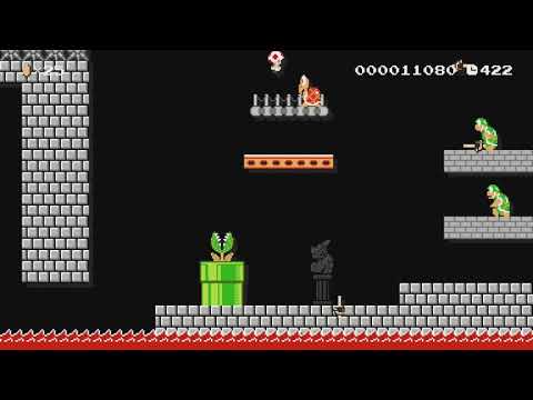 le manoir classique de Bowser by Michael - Super Mario Maker - No Commentary 1bp