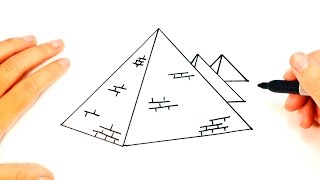 How to draw a Pyramid | Pyramid Easy Draw Tutorial