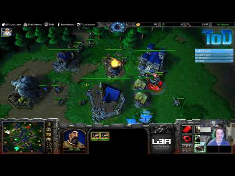 Warcraft III #530 - ToD & KnOff 2v2 vs Human & NightElf (Basalt Basin)