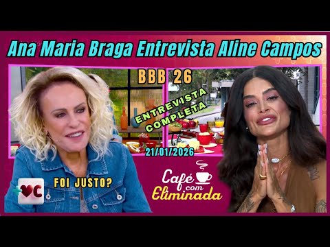 Aline Campos with Ana Maria Braga on Mais Você, full episode today, January 21, 2026.