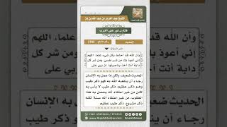 3705 - الحكم على درجة حديث أبي الدرداء (اللهم أنت ربي لا إله إلا أنت عليك توكلت ...) - نور على الدرب image