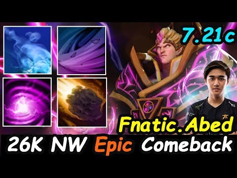 Fnatic Abed - [Invoker] MID Style HardGame EPIC Comeback 25k NW A-God 7.21c Dota 2 Pro Gameplay