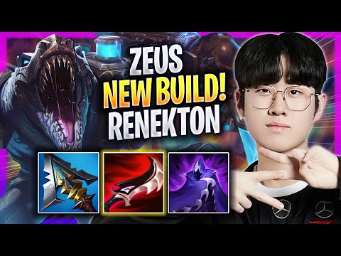 ZEUS TRIES NEW RENEKTON BUILD! - T1 Zeus Plays Renekton TOP vs Rengar! | Season 2023